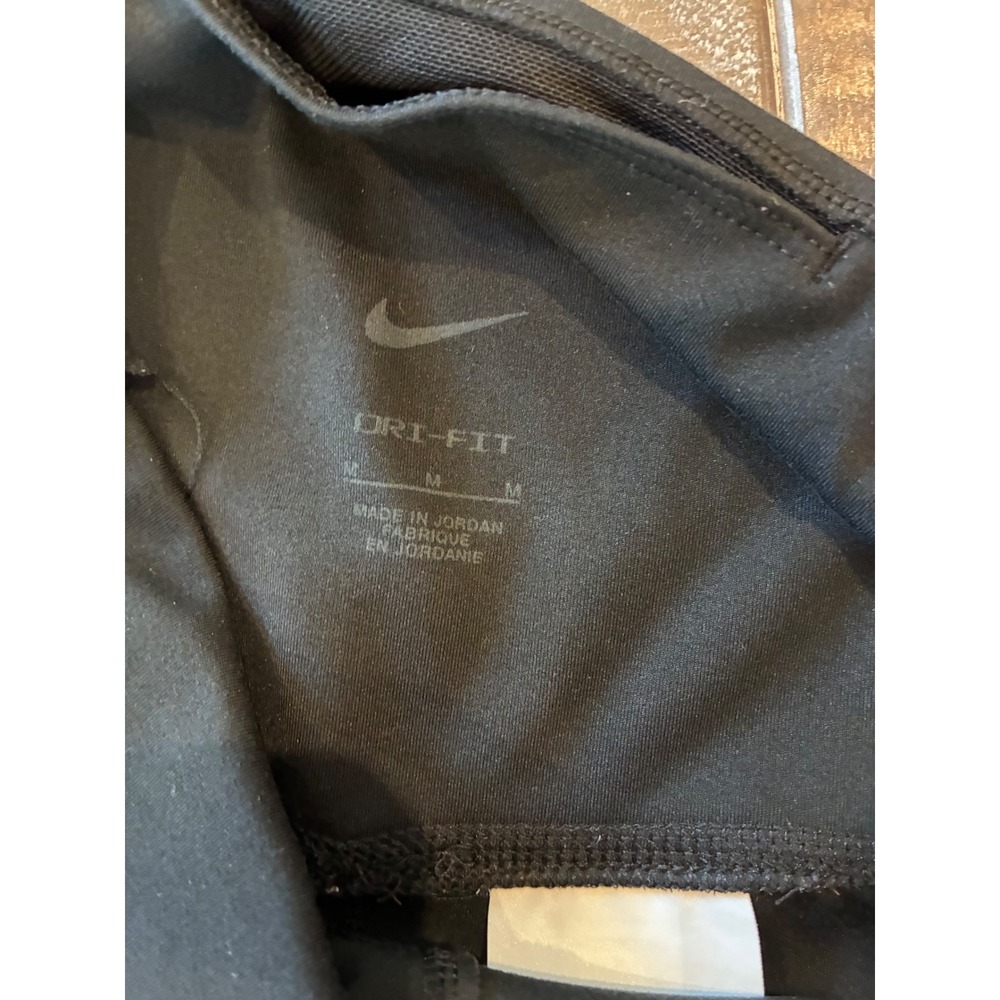 Nike Dri-FIT Womens Black High Waisted Cropped Leggings Training Tights Medium - Picture 2 of 7